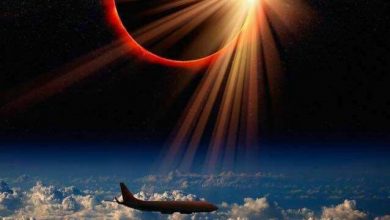 Photo of पायलट ने खींचा सूर्य ग्रहण का अद्भुत चित्र
