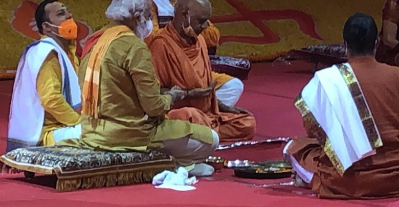 नृत्यगोपाल दास अयोध्या में राम मदिर पूजन मे