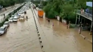 Photo of भारी बरसात से  दिल्‍ली-गुरुग्राम एक्‍सप्रेस वे पर  यातायात बुरी तरह प्रभावित