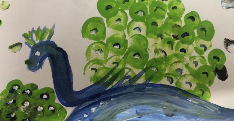 Peacock painting by Praneeta Mishra