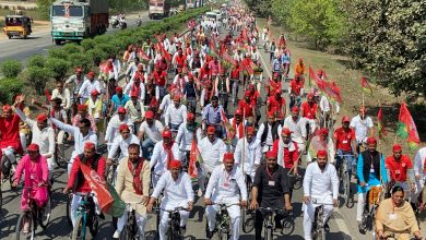 Photo of समाजवादी पार्टी की साइकिल यात्रा रामपुर से लखनऊ की ओर