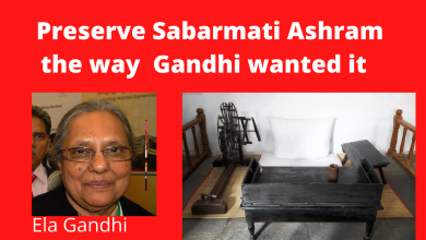 Photo of Gandhi’s Grand daughter puts question mark on Sabarmati  Ashram  Redevelopment  Project