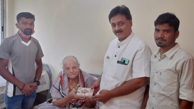 Photo of 91st Birthday of Bhoodan Activist and Gandhian Channamma Hallikeri