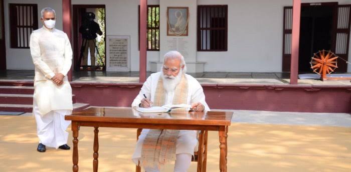 Prime Minister Modi in Sabarmati Ashram 