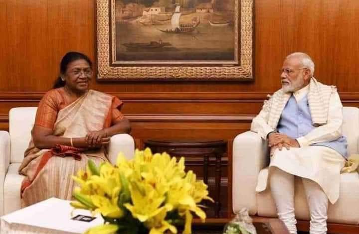 Draupadi Murmu with Prime minister Narendra Modi