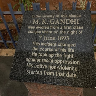 Inscription at the Maritzburg Railway station in South Africa