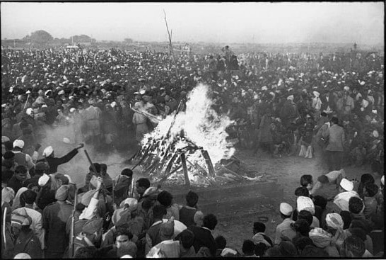 Cremation of Mahtma gandhi at Rajghat New Delhi 