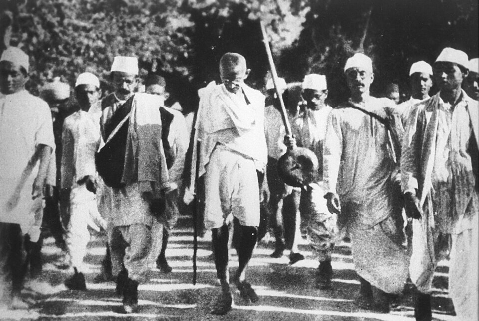 Famous Salt March led by Gandhi 