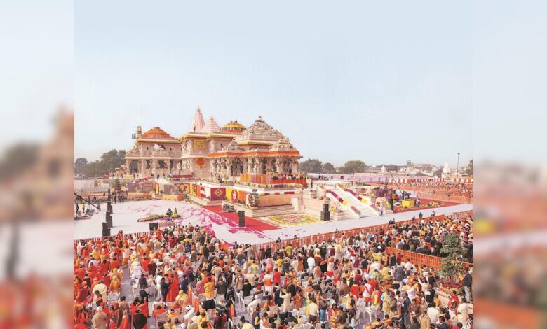 Crowd surge in Ayodhya for Ram Temple