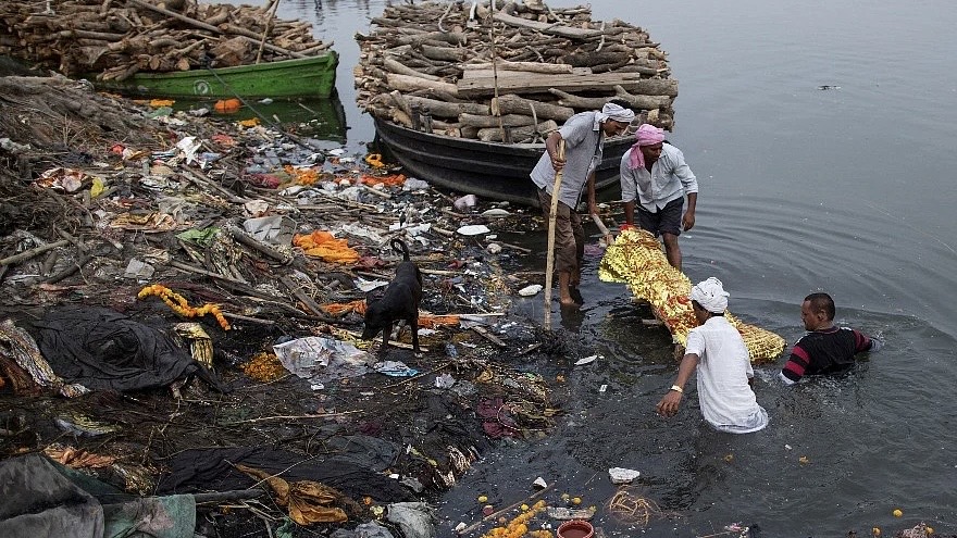 Ganga river is highly polluted in Kanpur with sewage and industrial effluents 