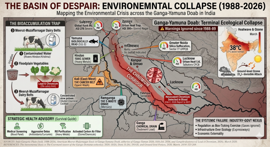The basin of despair . Environmental collapse in Ganga basin 1988-2026
