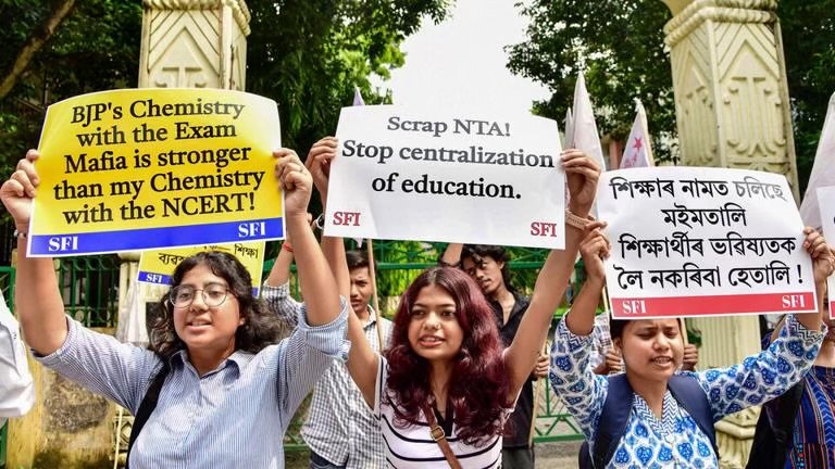 Protesters demand stop centralisation of NEET UG Exams