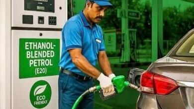 Ethnol mixed petrol filling in a car