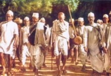 Mahatmaa Gandhi leading the great Salt March