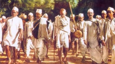 Mahatmaa Gandhi leading the great Salt March