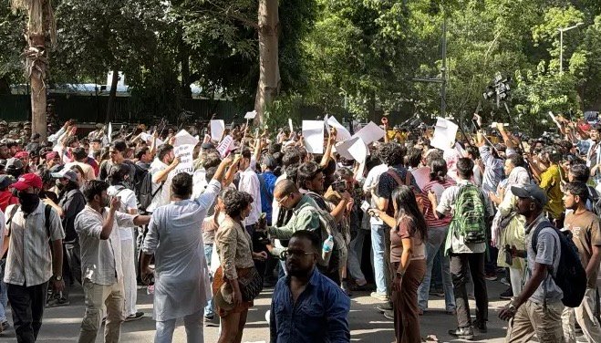 Protesters gather at jantar mantar